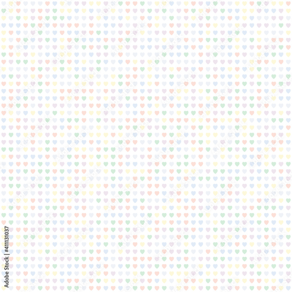 St. Valentine day background. Cute pattern of pastel hearts on a white backdrop. Vector 10 EPS. St. Valentine day background. Cute pattern of pastel hearts on a white backdrop. Vector 10 EPS.