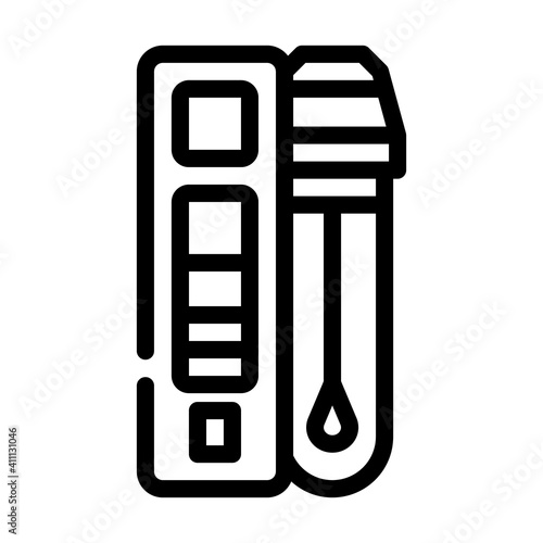 test for influenza a and b viruses line icon vector illustration