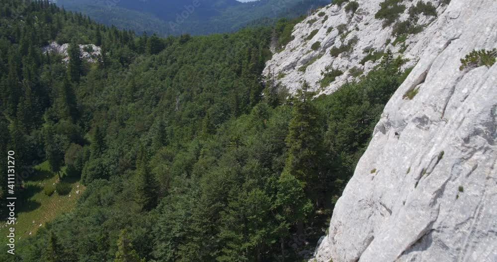 Aerial scene of karst rocks on the Velebit Mountain in Croatia Aerial scene of karst rocks on the Velebit Mountain in Croatia