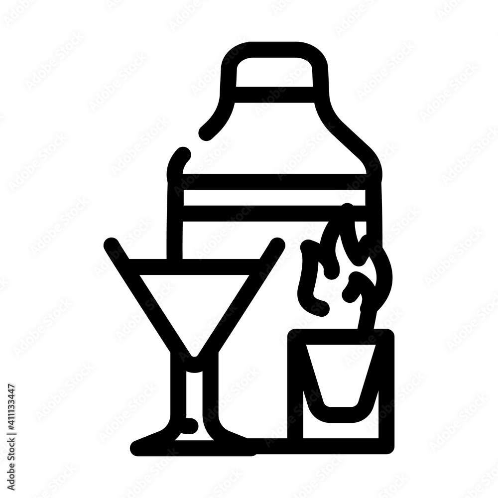 alcohol drinks line icon vector illustration flat alcohol drinks line icon vector illustration flat