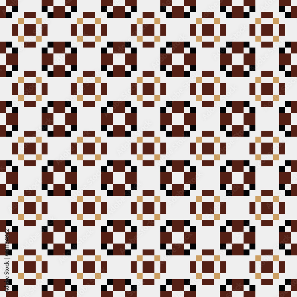 Fototapeta premium Abstract Cross Pattern generative computational art illustration