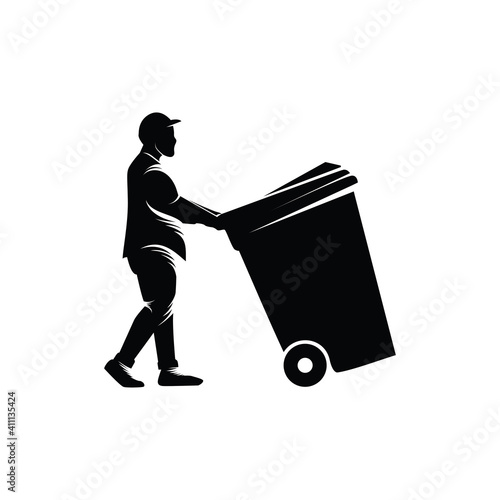 Garbage collector logo template design