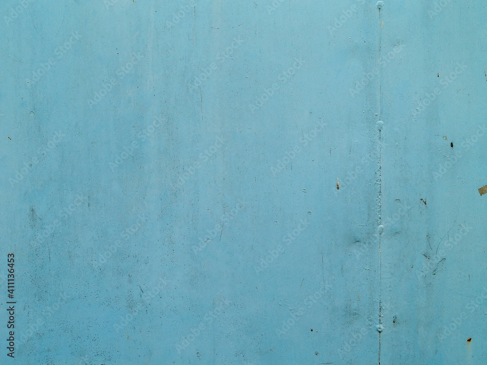 Fototapeta premium grunge blue steel door texture, abstract industrial background