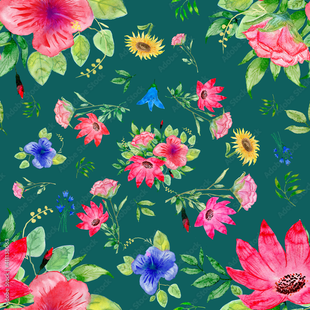 seamless pattern abstracts floral composition seamless pattern abstracts floral composition