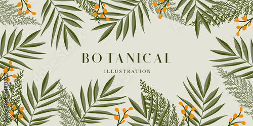 Nature Botanical Background Template Design