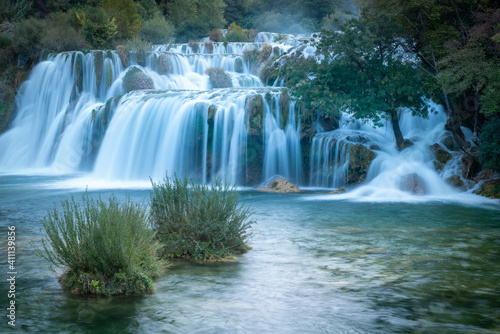 Fototapeta Naklejka Na Ścianę i Meble -  Waterfalls in Krka National Park, Croatia