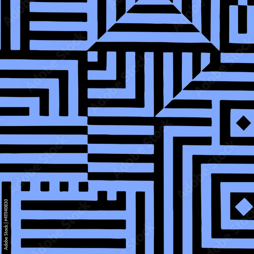 Abstract geometric seamless pattern with vertical fading lines, tracks, halftone stripes. Extreme sport style illustration, urban art. Trendy graphic background texture. Stock vector