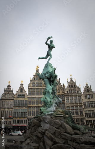 statue in the square in belgium