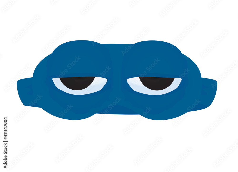 Blue sleeping eyes mask. vector