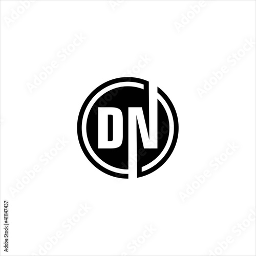 Modern Initial DN Logo Design Vector photo