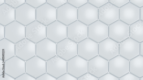 Hexagons white geometric ba...