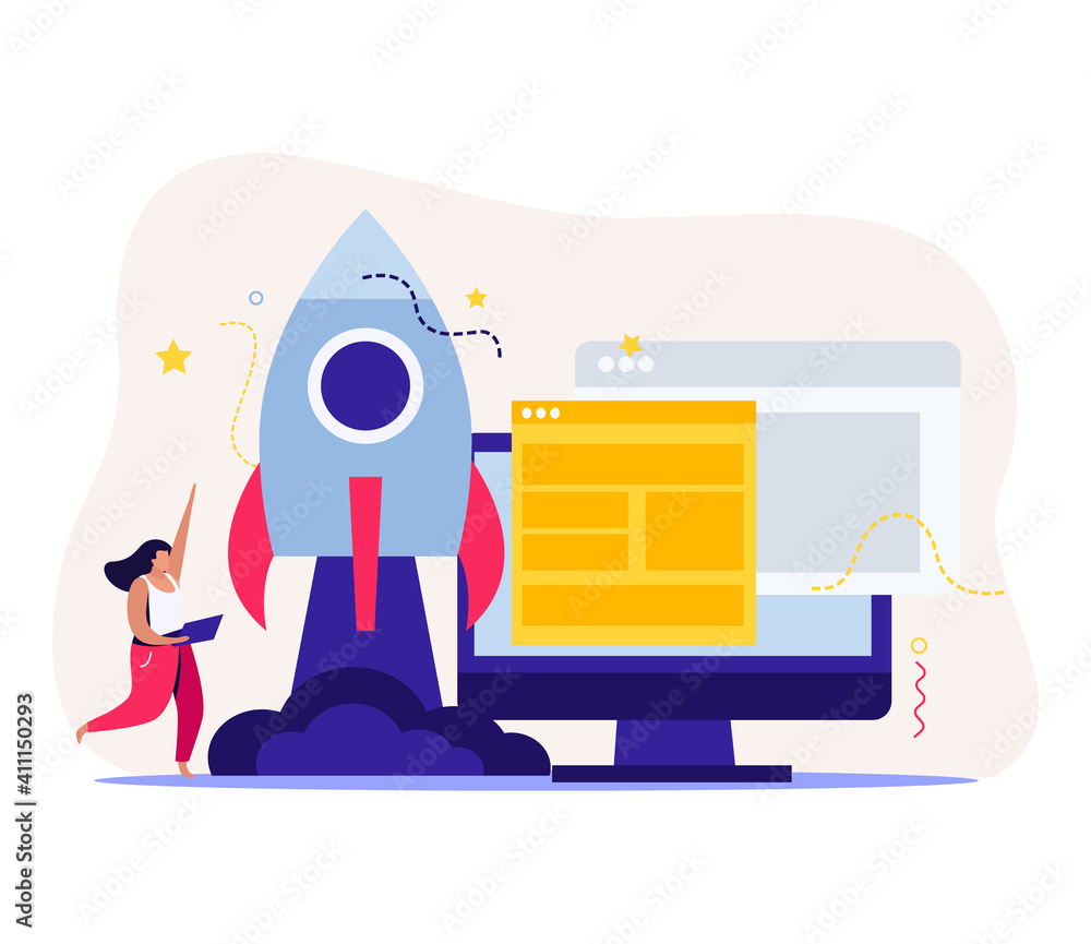 Startup Rocket Launch Background Startup Rocket Launch Background