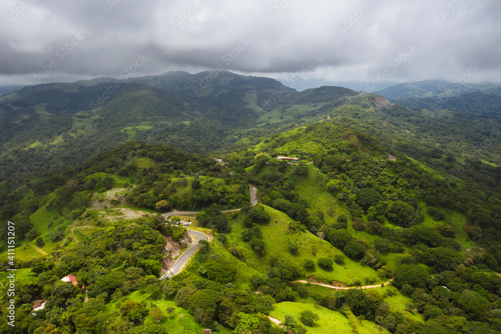 Aerial photograph of green Monteverde cloud forest rainforest in Costa Rica Aerial photograph of green Monteverde cloud forest rainforest in Costa Rica