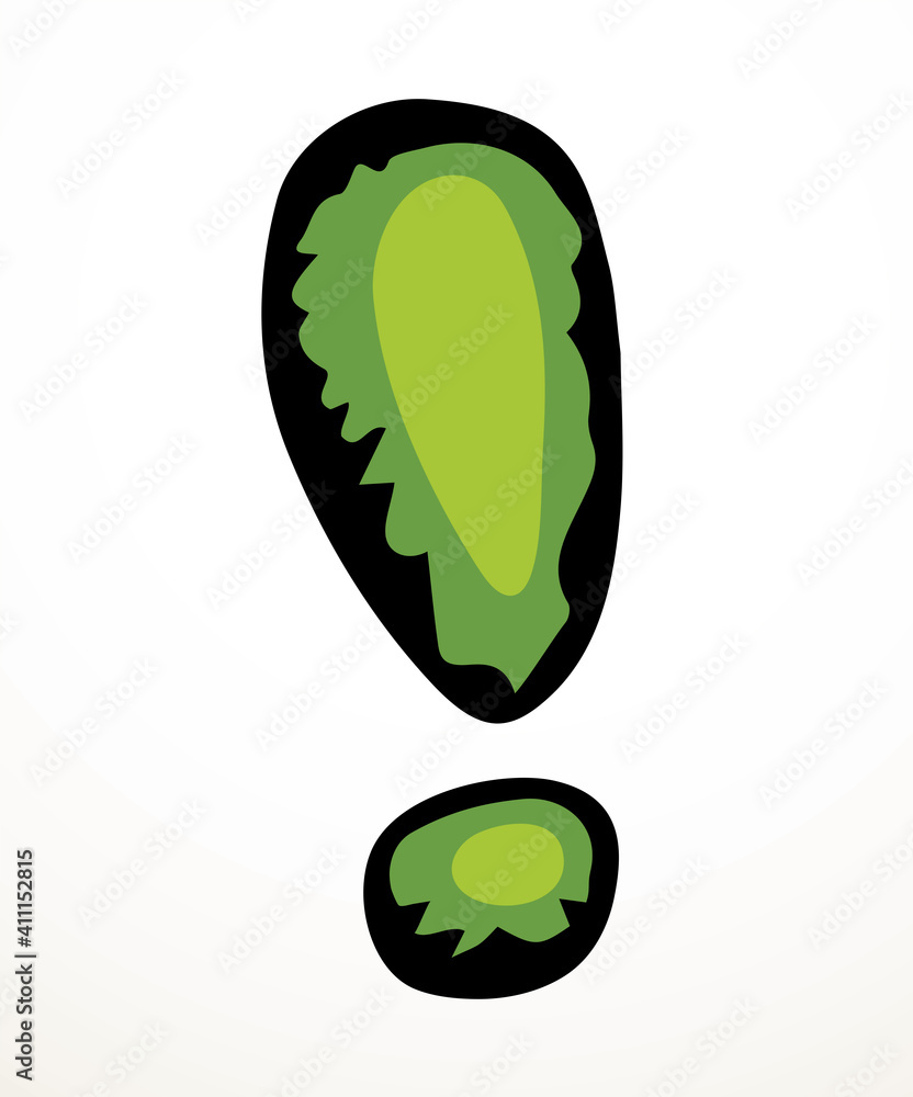 Exclamation point. Vector drawing icon Exclamation point. Vector drawing icon