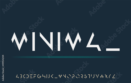 incomplete minimal cut alphabet a to z font family