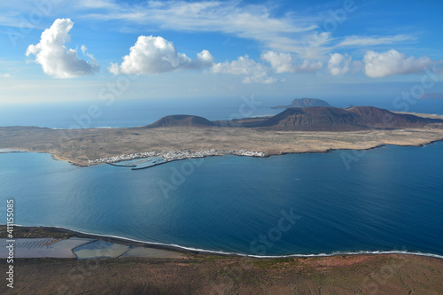 La Graciosa, a small volcanic island in the north of Lanzarote, Spain.