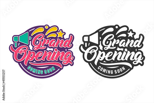 Grand Opening coming soon vector design set