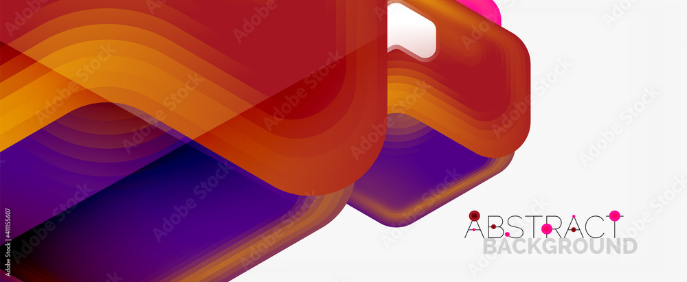 Vector 3d arrow geometric composition, abstract background for business or technology presentation, internet poster or web brochure cover, wallpaper