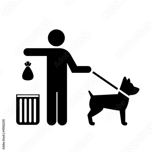 Clean after your dog sign. EPS10 vector illustration, CMYK redy to print.