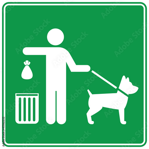 Clean after your dog sign. EPS10 vector illustration, CMYK redy to print.