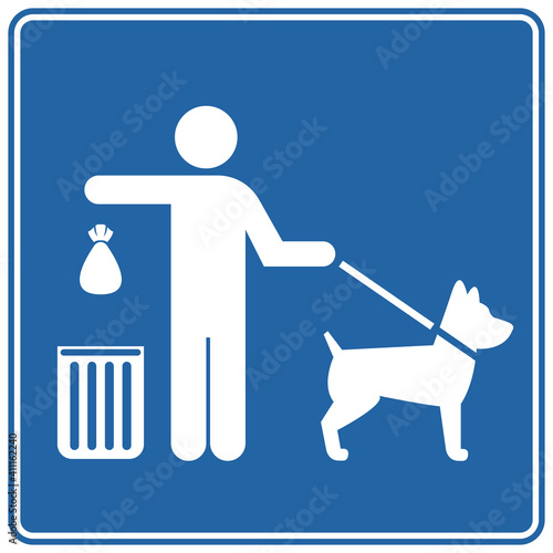 Clean after your dog sign. EPS10 vector illustration, CMYK redy to print.