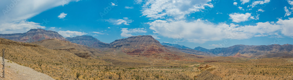 Panorama of Arizona mountains & desert, USA