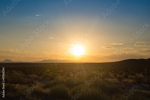 Sunset over Nevada desert, USA