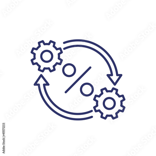 refinancing line icon on white