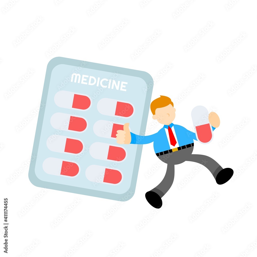businessman worker and drug health medic industry cartoon doodle flat design style vector illustration businessman worker and drug health medic industry cartoon doodle flat design style vector illustration