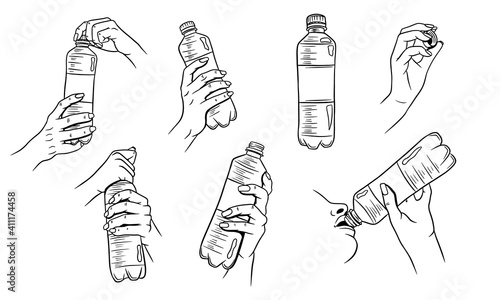 World Water Day. Water in a plastic bottle.