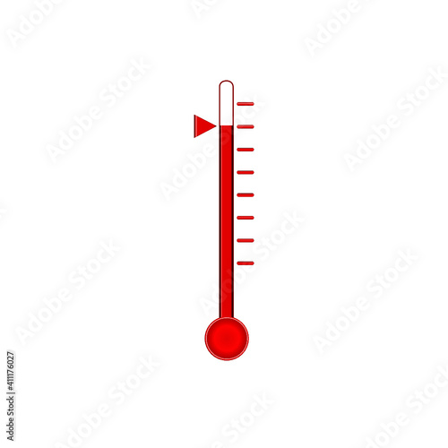 schematic graphic thermometer