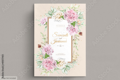 carnation flowers invitation card