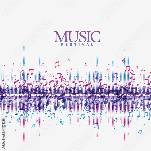 abstract music background with sound  song beats wave