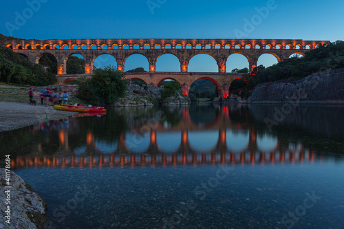 The Pont du Gard is a Roman aqueduct in the south of France