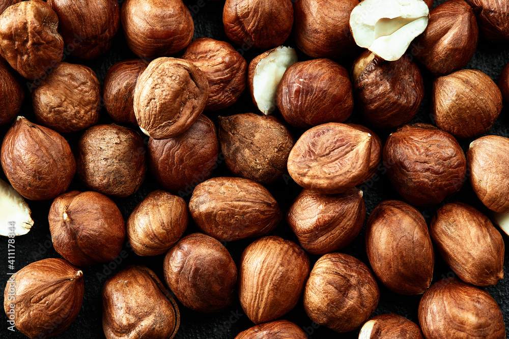 Close up of Hazelnut kernels - Food Frame Background, macro detailed close up. Close up of Hazelnut kernels - Food Frame Background, macro detailed close up.