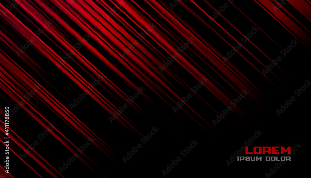 Fototapeta premium red and black motion lines background design