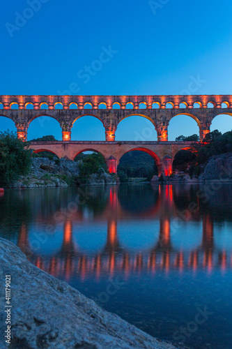 The Pont du Gard is a Roman aqueduct in the south of France