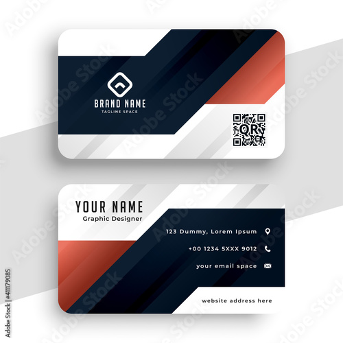 modern professional business card template in geometric shape style
