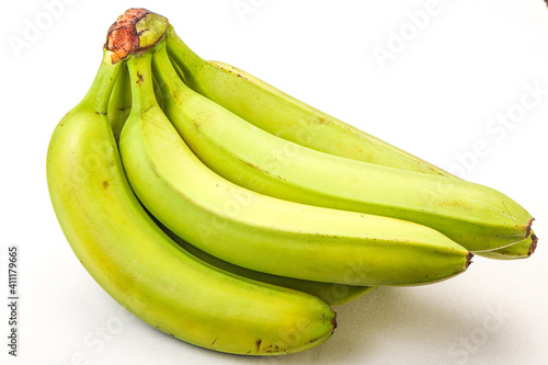 Green sweet tasty banana heap