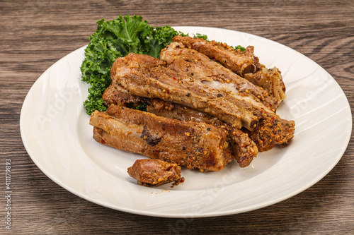 Stewed pork ribs with spices