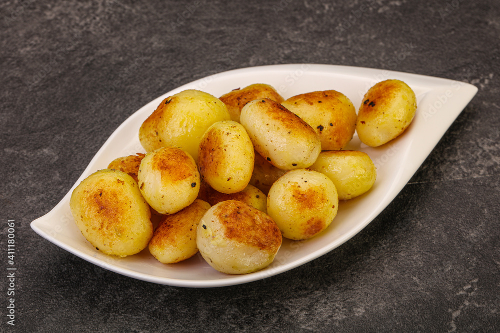 Roasted baby potato in the bowl Roasted baby potato in the bowl