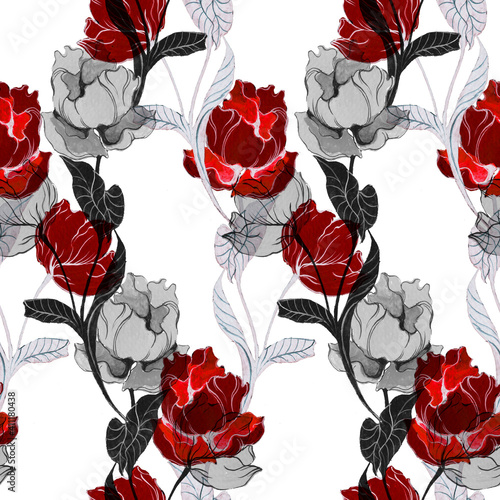 Beautiful seamless floral pattern background.
