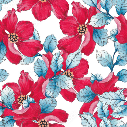 Beautiful seamless floral pattern background.
