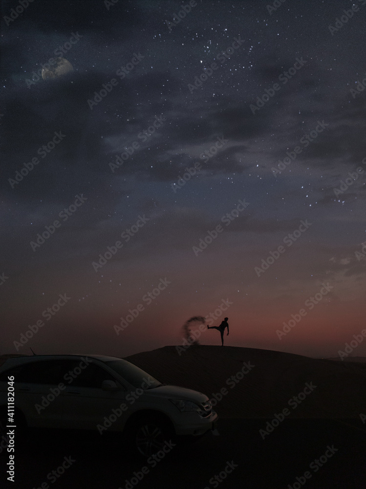 Fototapeta premium sunset in the desert