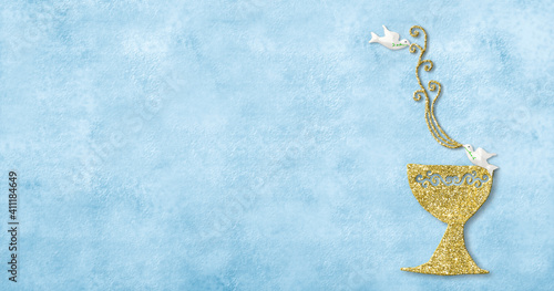 Canvas Print Baptism, background for card invitations.