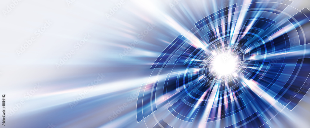 抽象的な背景 サイバー 文字なし 青stock Illustration Adobe Stock