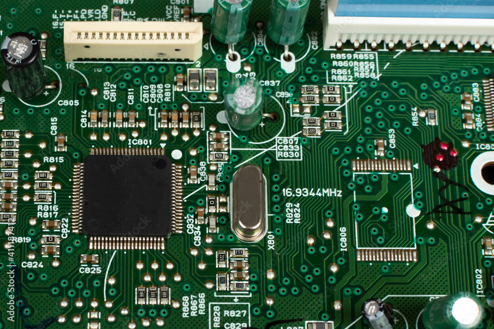 The motherboard of the device. The digital chip of the motherboard. The motherboard of the device. The digital chip of the motherboard.