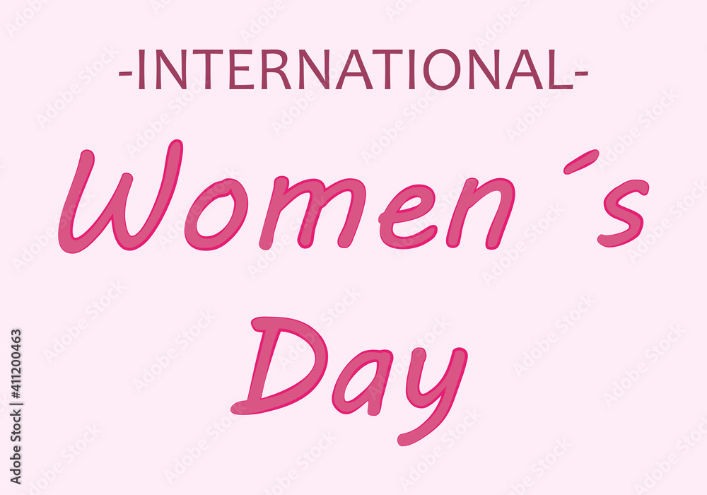 Día internacional de la mujer en cartel.