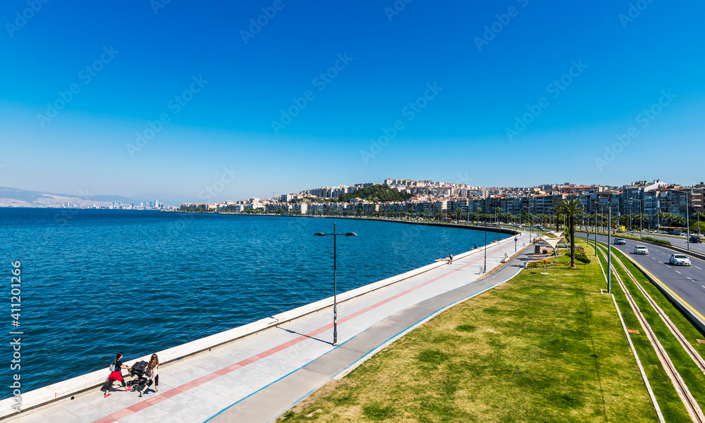 Street view in Izmir City of Turkey