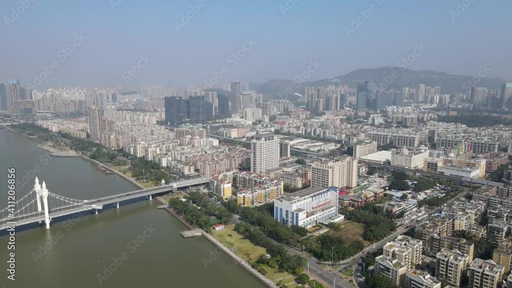 Aerial photography of Zhuhai coastline scenery and modern architecture skyline Aerial photography of Zhuhai coastline scenery and modern architecture skyline
